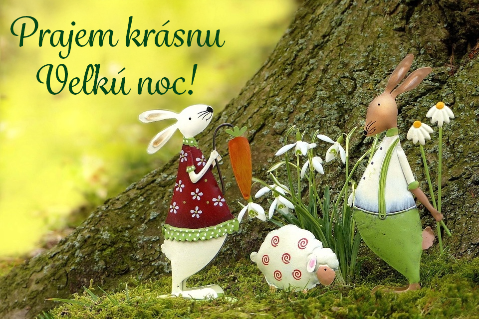 veľkonočné prianie so zajačikom